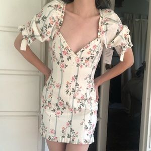 NWT Rose Striped Lined Mini Dress